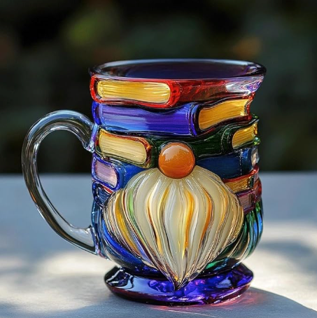 3D Zwerghandgemachte Tasse für Buchliebhaber – Bild 1