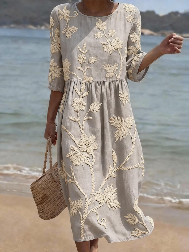 Mareike – Lässiges Strandkleid mit Blumenmuster – Bild 1