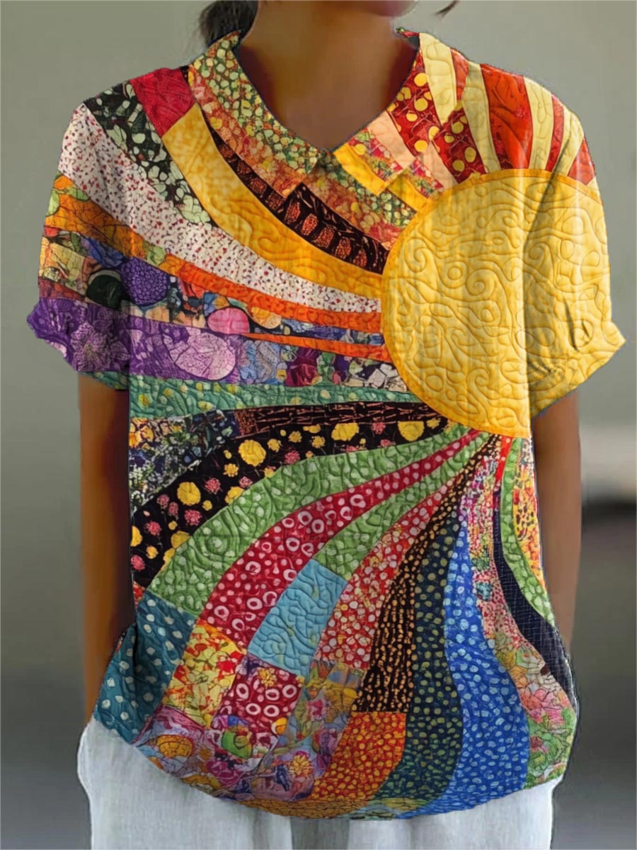 Cathrin – Bluse im Sunburst-Design – Bild 1