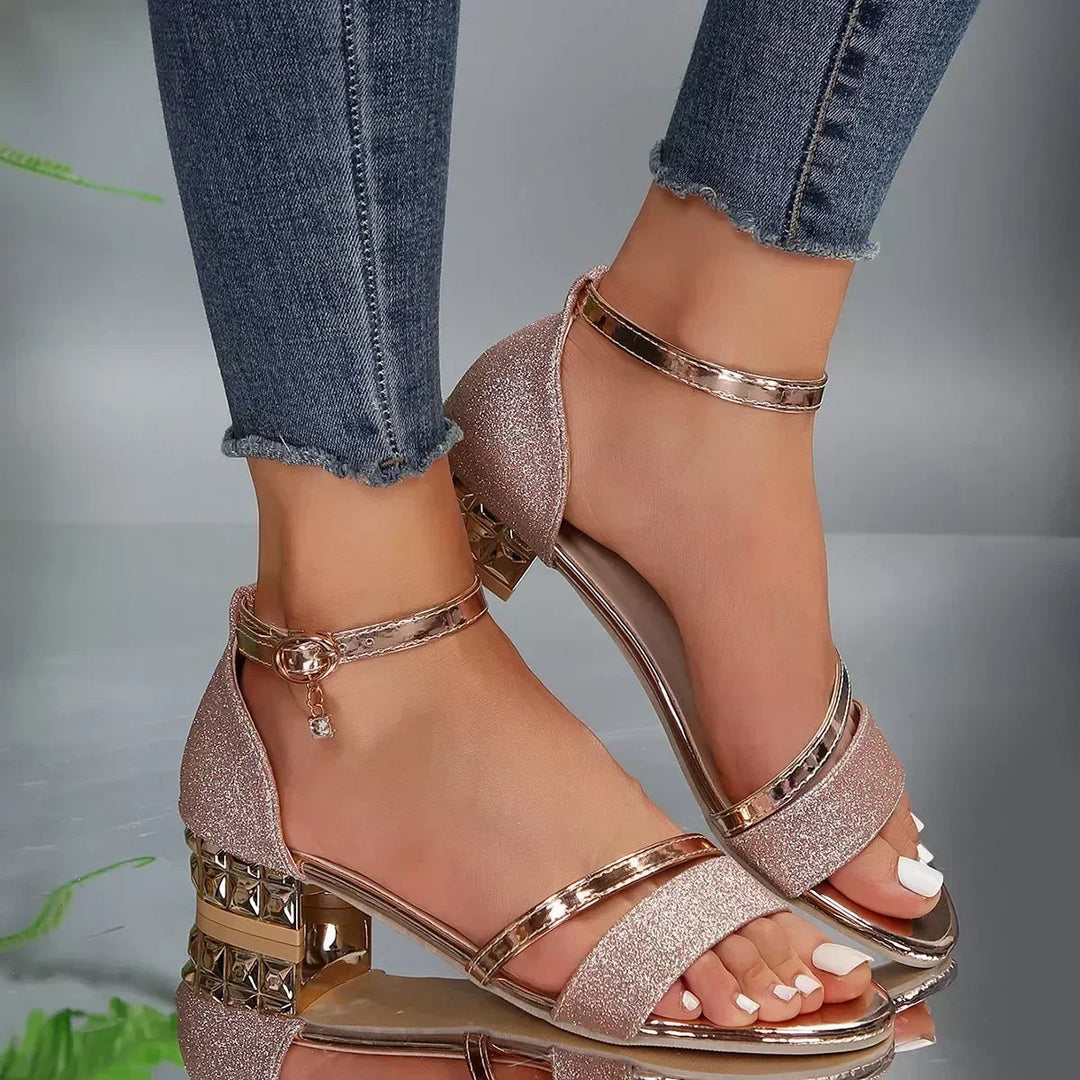 Ariel – Komfortsandalen mit metallischem Schimmer – Bild 4