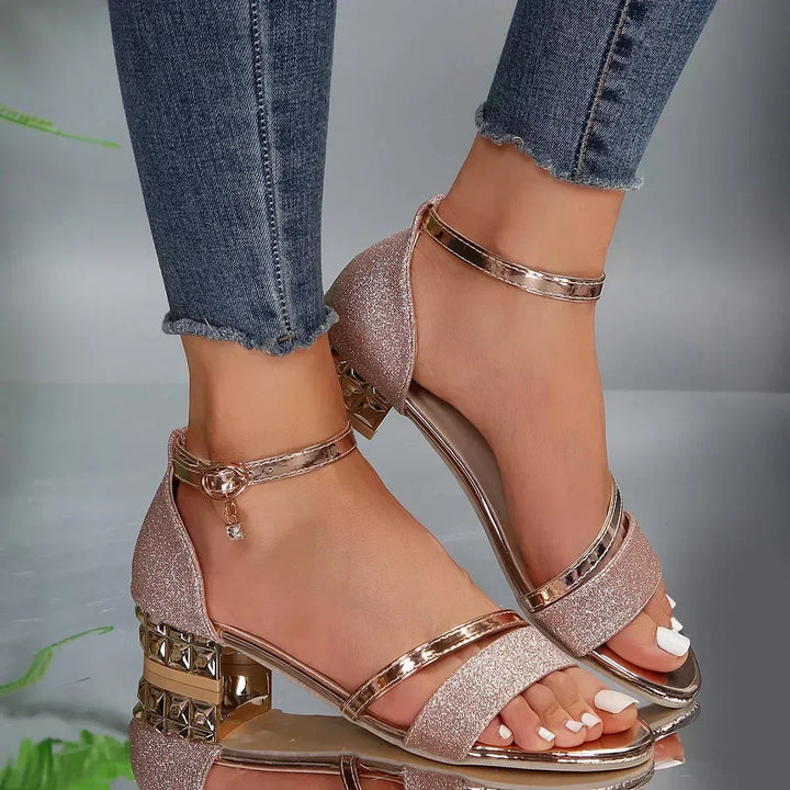 Ariel – Komfortsandalen mit metallischem Schimmer – Bild 4