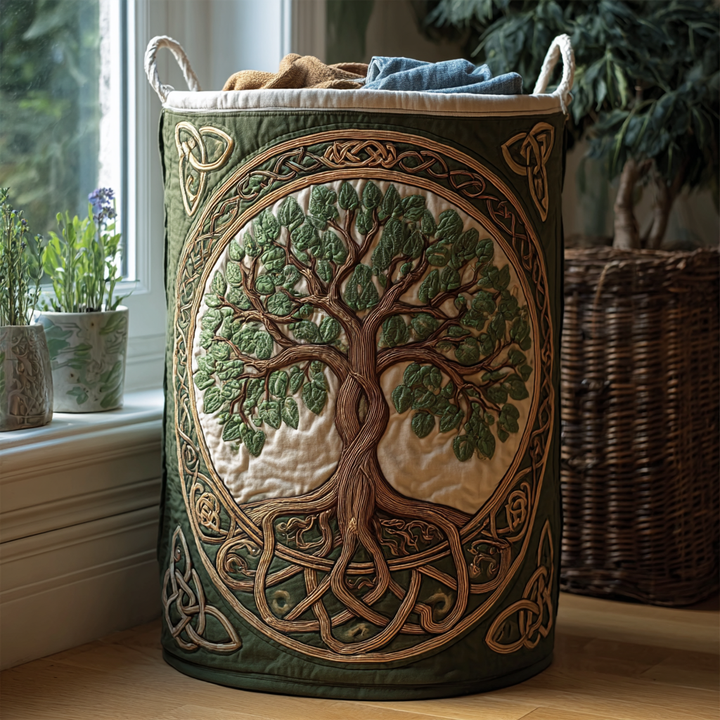 Baum des Lebens | Handgemachter Wäschekorb – Bild 4