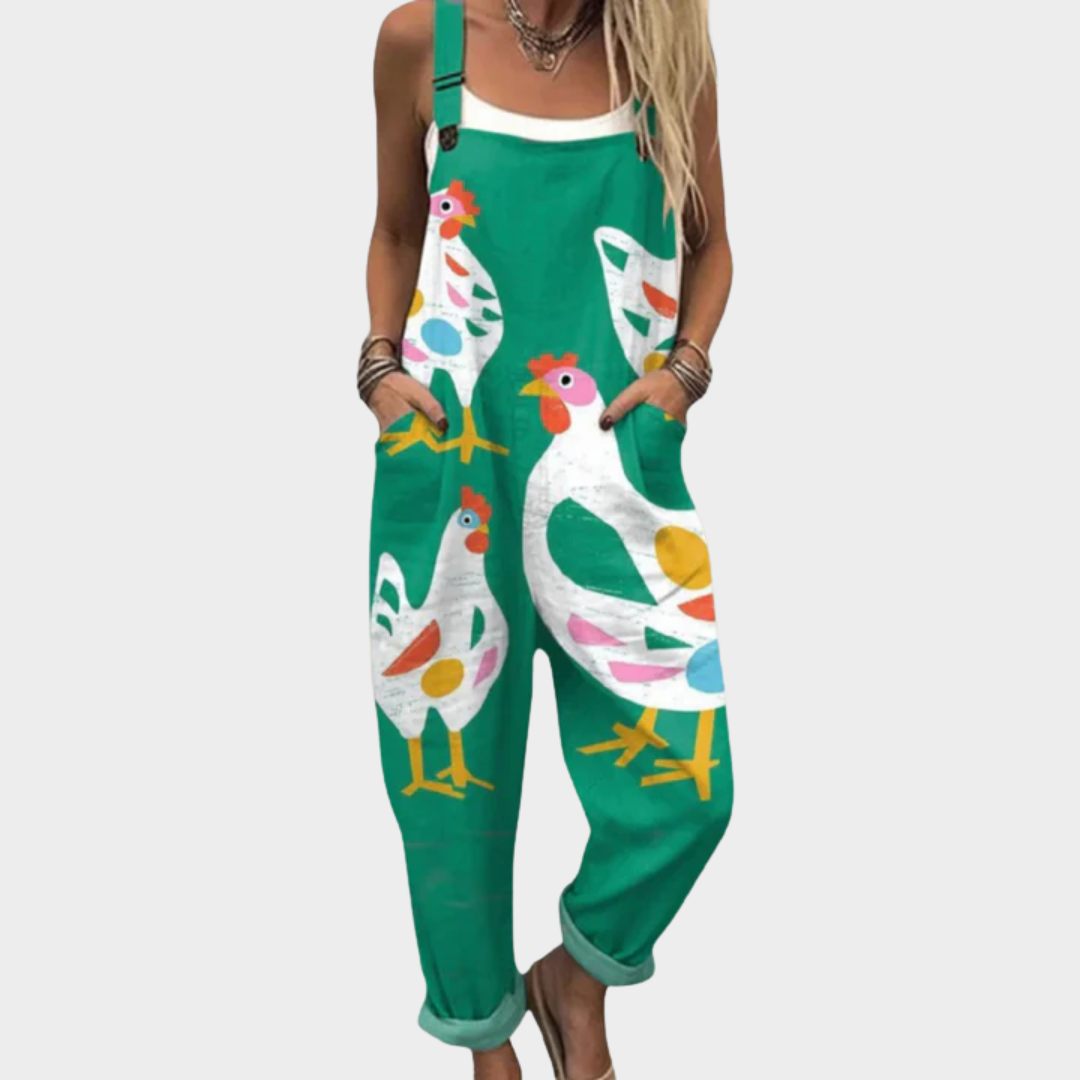 Nadja – Latzhose mit Print – Bild 1