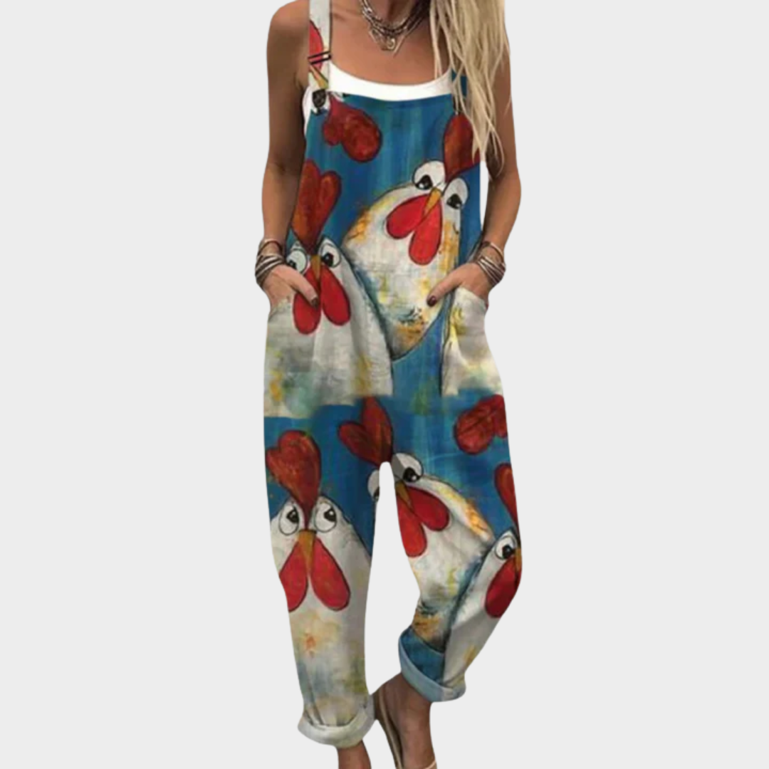 Hannah – Bedruckte Sommerlatzhose – Bild 1