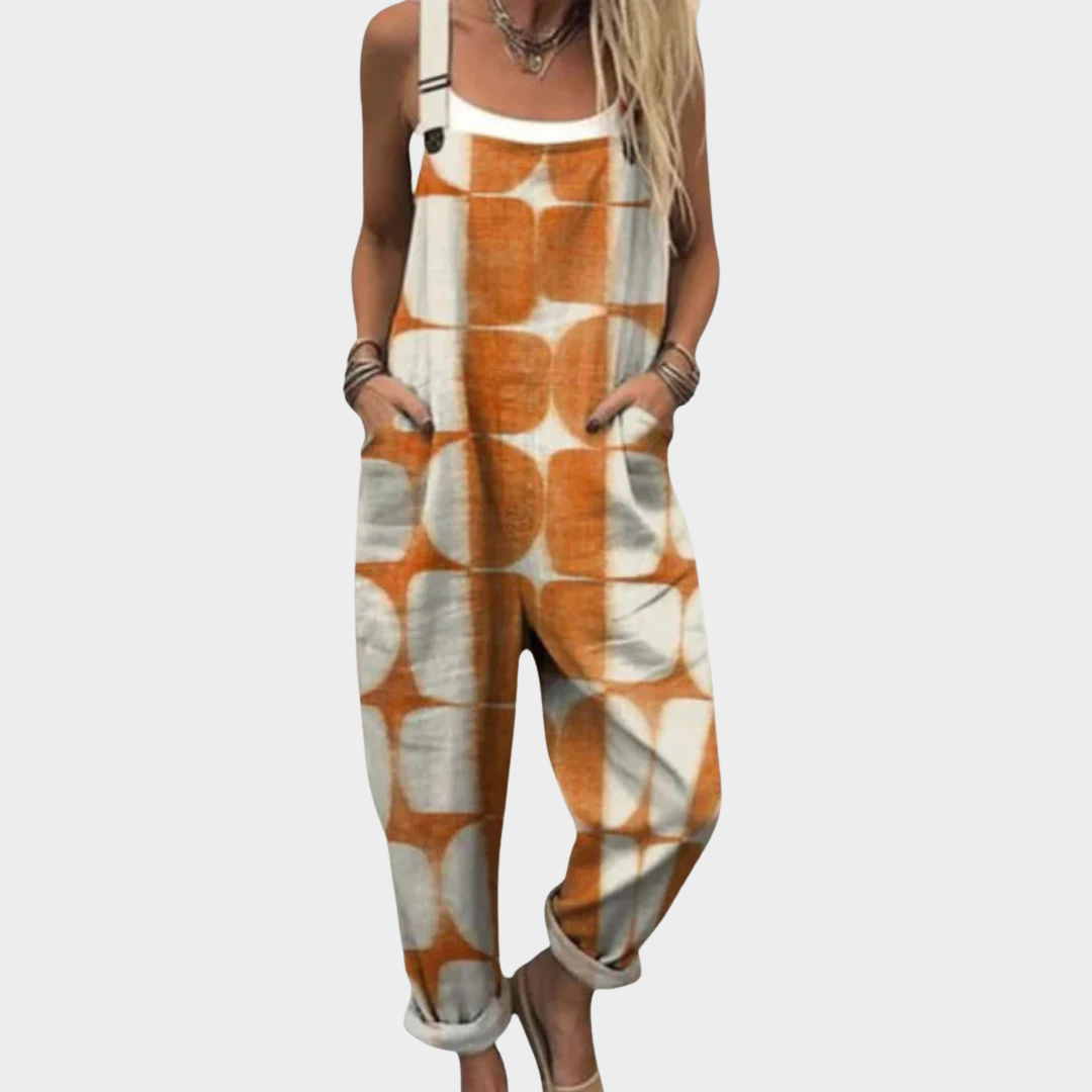 Elena – Latzhose mit Print – Bild 1