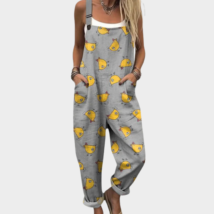 Leonie – Grün-graue Latzhose – Bild 2
