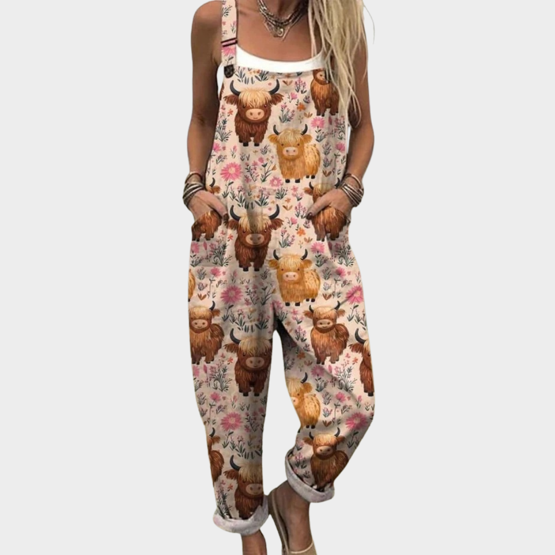 Selma – Bedruckte Latzhose – Bild 1