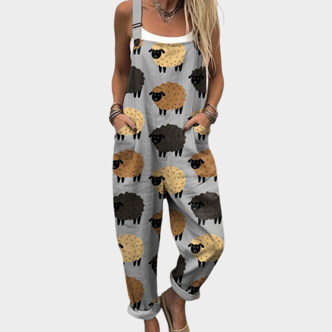 Tessa – Latzhose mit Allover-Muster – Bild 1