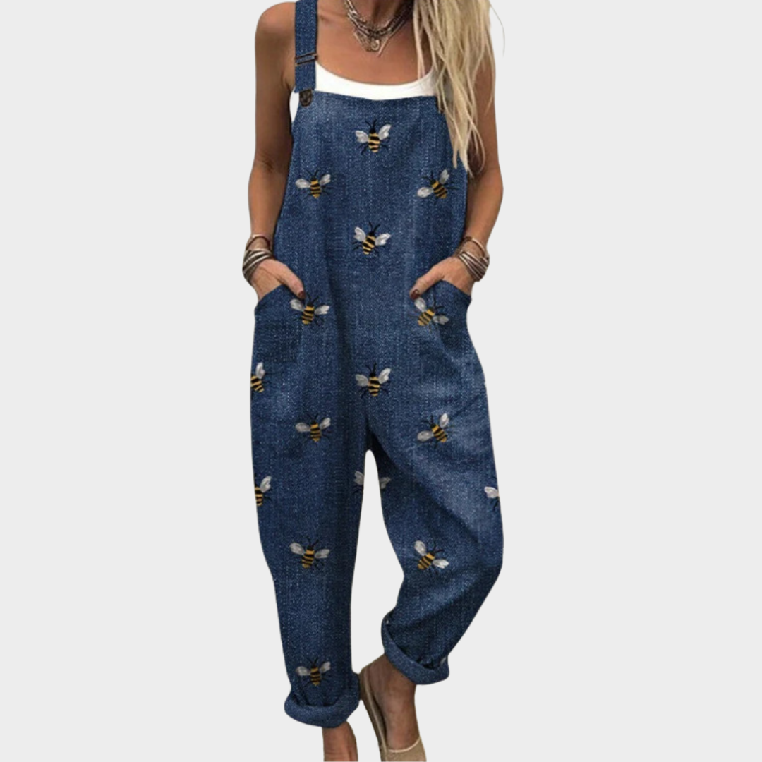 Druck – Latzhose mit Musterdruck – Bild 1