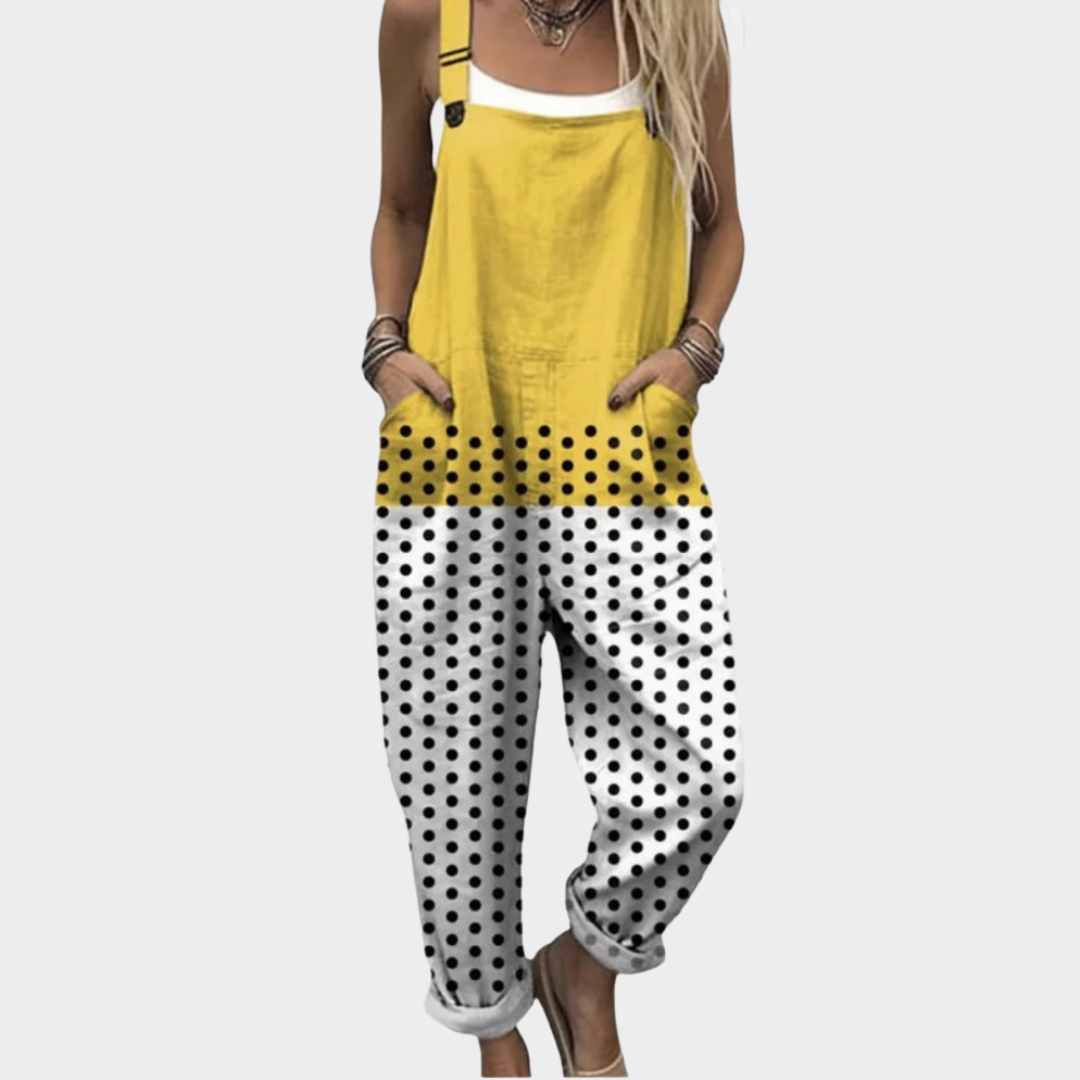 Livia – Latzhose mit Allover-Print – Bild 1
