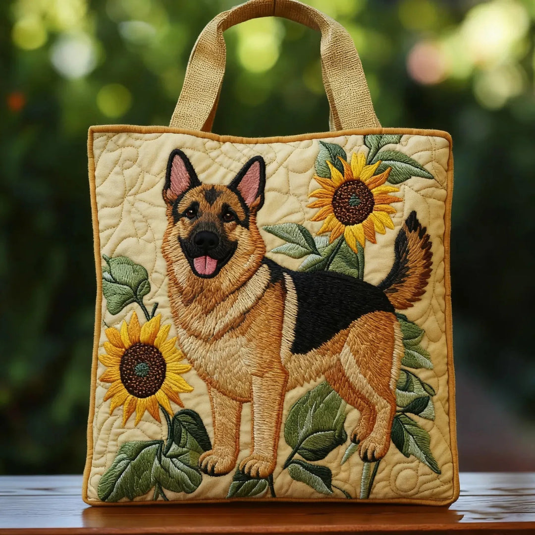 Blumenhandgemachte Deutsche Schäferhundtasche – Bild 1