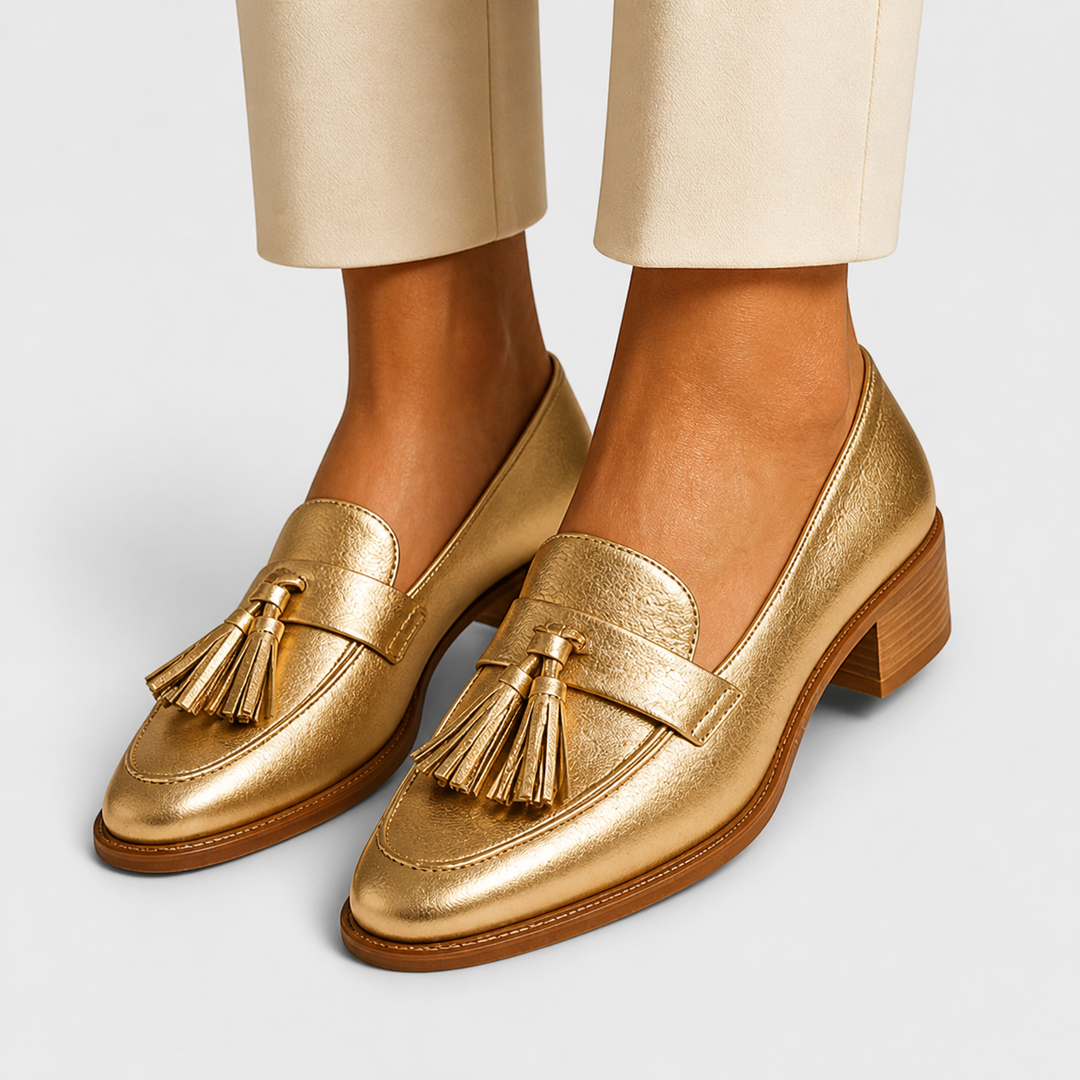 Celeste – Loafer im Gold-Look – Bild 1