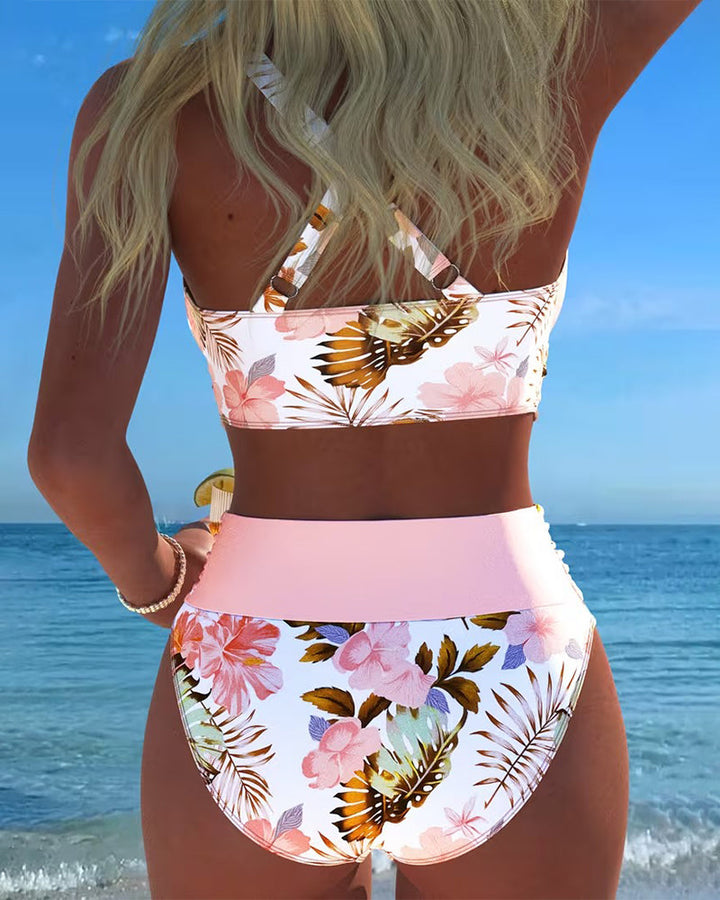 Valerie – Blumenbikini mit Schlitz – Bild 4