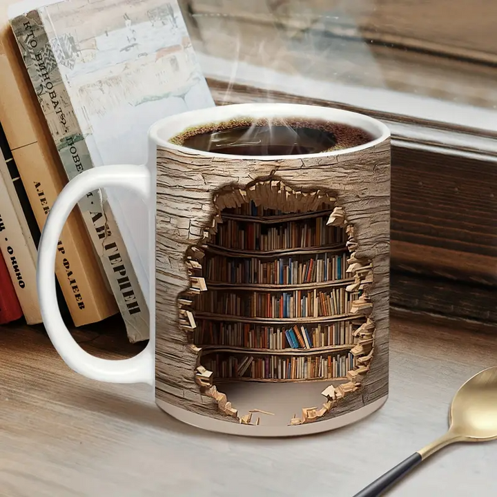 Charmante Bibliotheks-Tasse mit Wärmeaktivierung – Bild 1