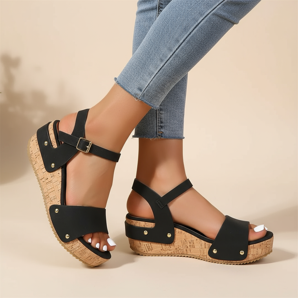 Daniela – Elegante Keilsandalen mit weichem Fußbett – Bild 2