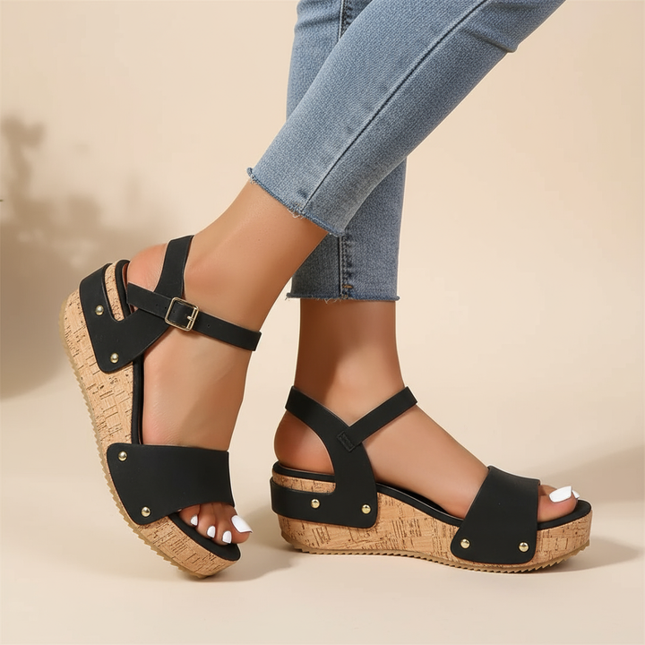 Daniela – Elegante Keilsandalen mit weichem Fußbett – Bild 2