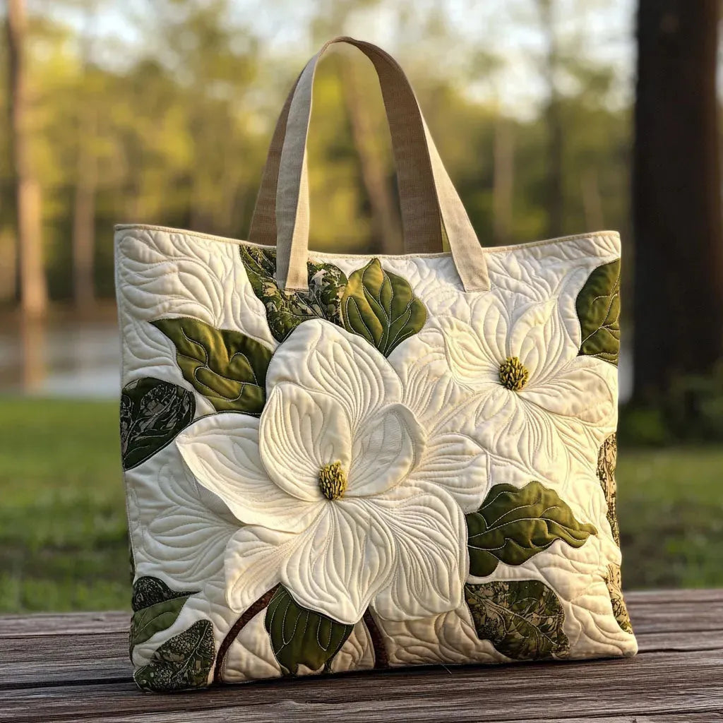 Elegante gesteppten Handtasche mit floralem Muster – Bild 1