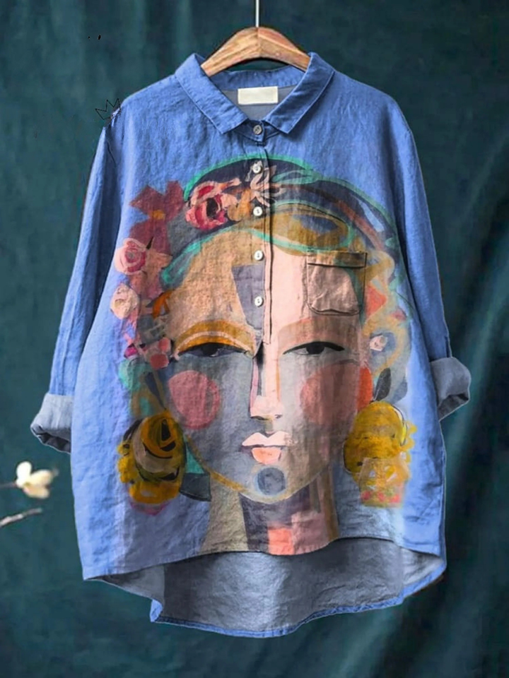 Franka – Farbenfrohes Kunstshirt – Bild 3
