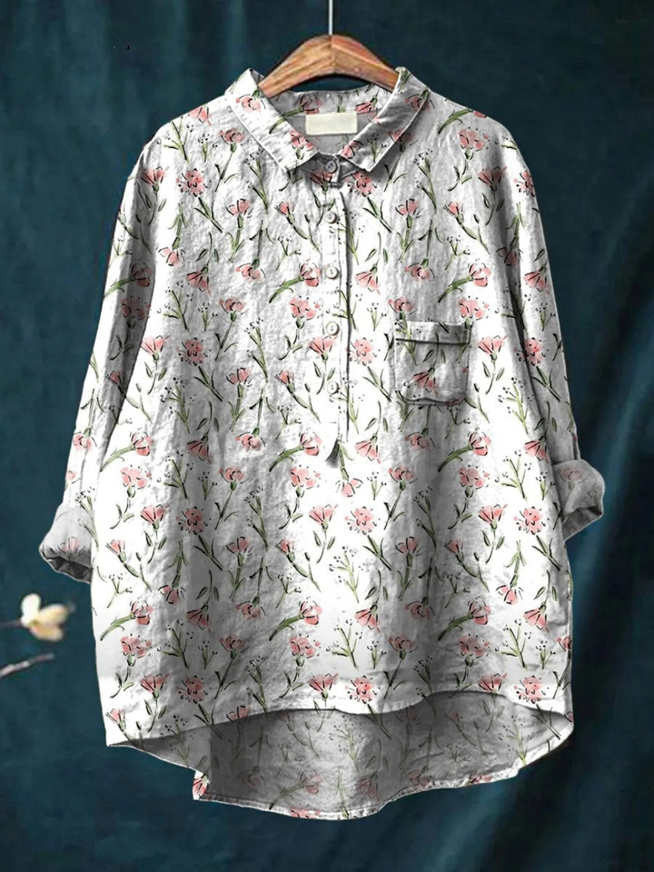 Elena – Frühlingshafte Blumenbluse – Bild 1