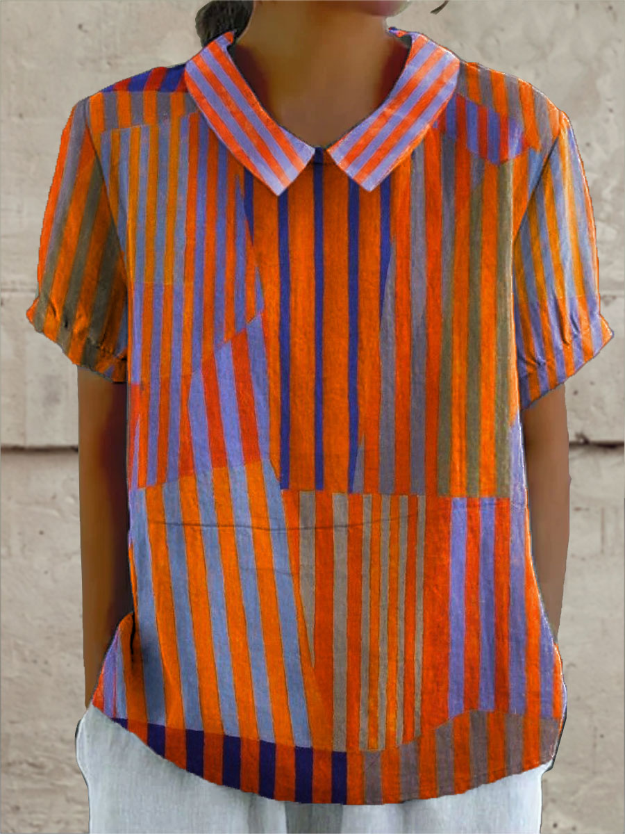 Annelie – Geometrisch gestreifte Bluse – Bild 1