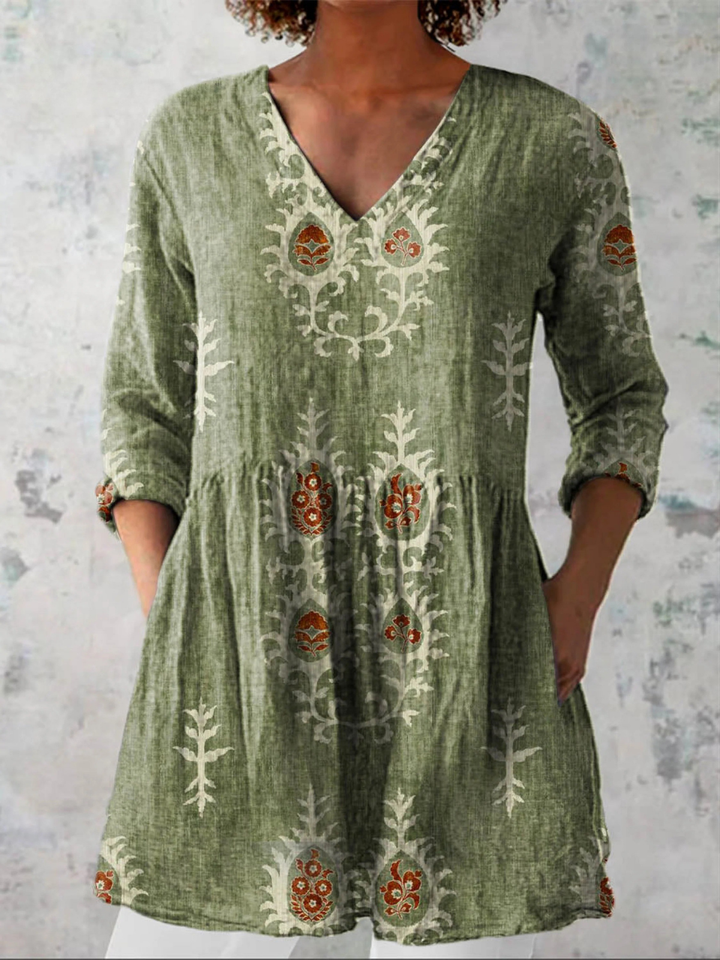Frederike – Lange Bluse in Wunschfarbe – Bild 1
