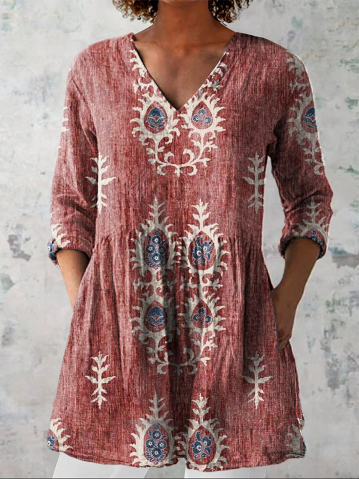 Frederike – Lange Bluse in Wunschfarbe – Bild 3