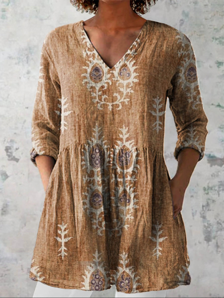 Frederike – Lange Bluse in Wunschfarbe – Bild 4