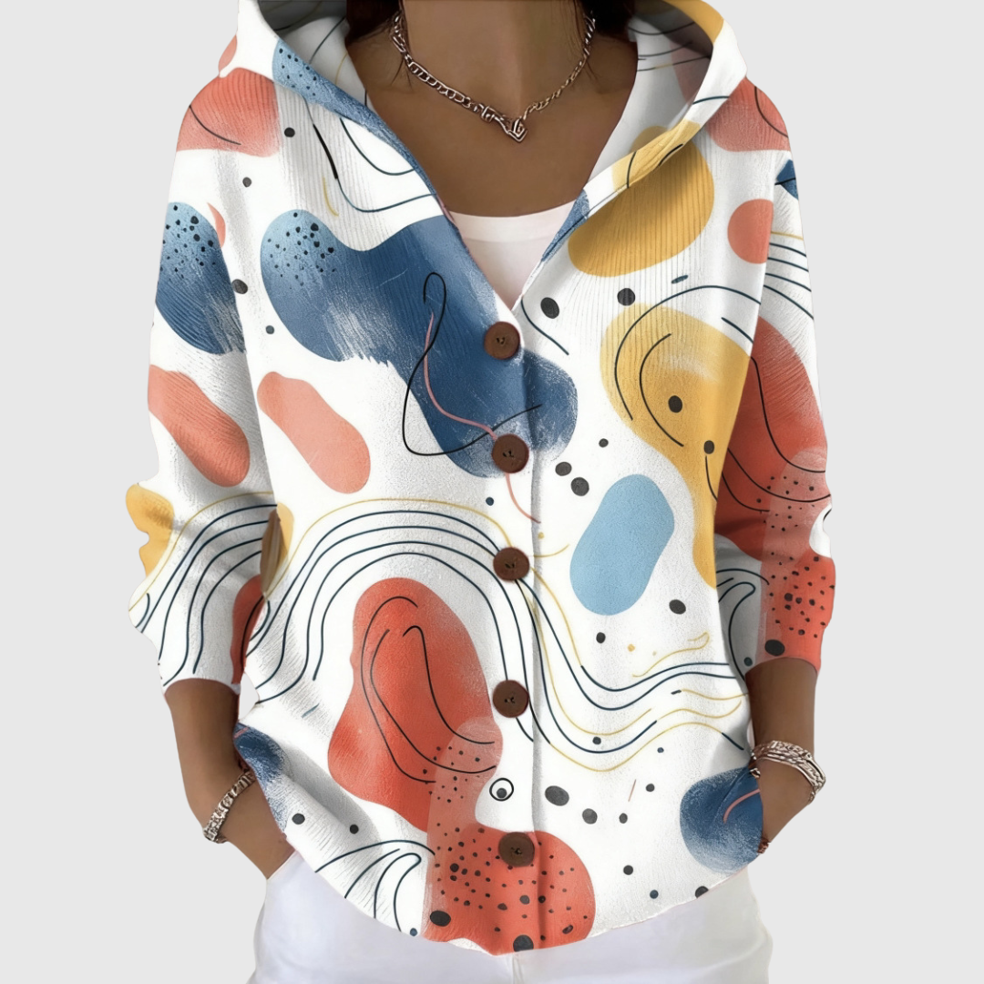 Antonia – Warmer Strickcardigan mit Kapuze – Bild 1