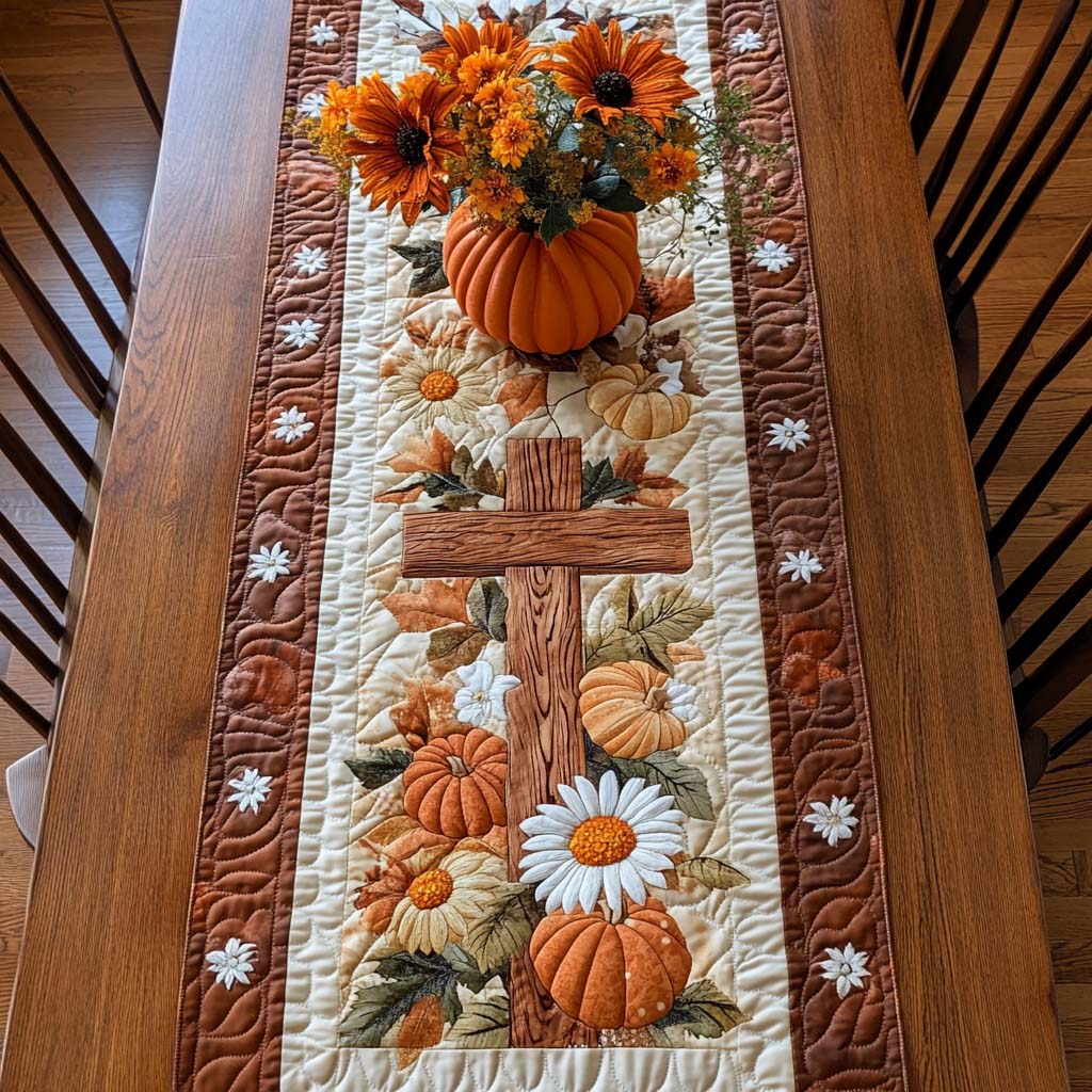 Gepatchter Tischläufer - Fülle des Herbstes – Bild 1