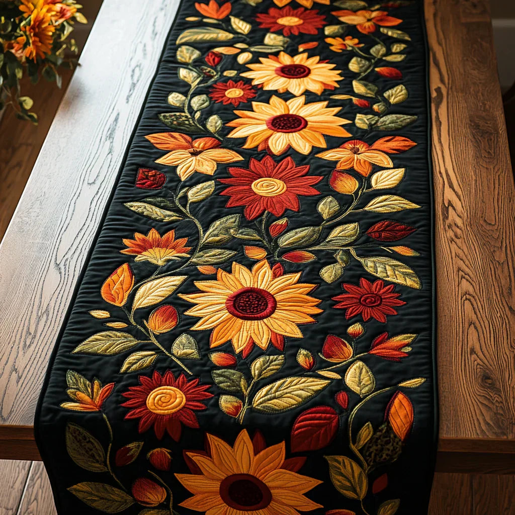 Gepatchter Tischläufer - Herbstsonnenblumen – Bild 2