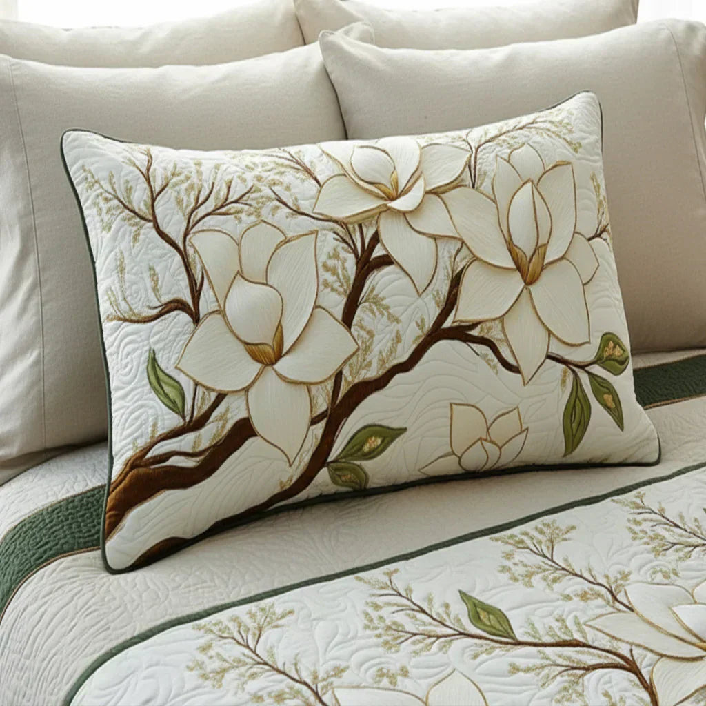 Gepolsterter Kissenbezug - Magnolienblüte – Bild 1