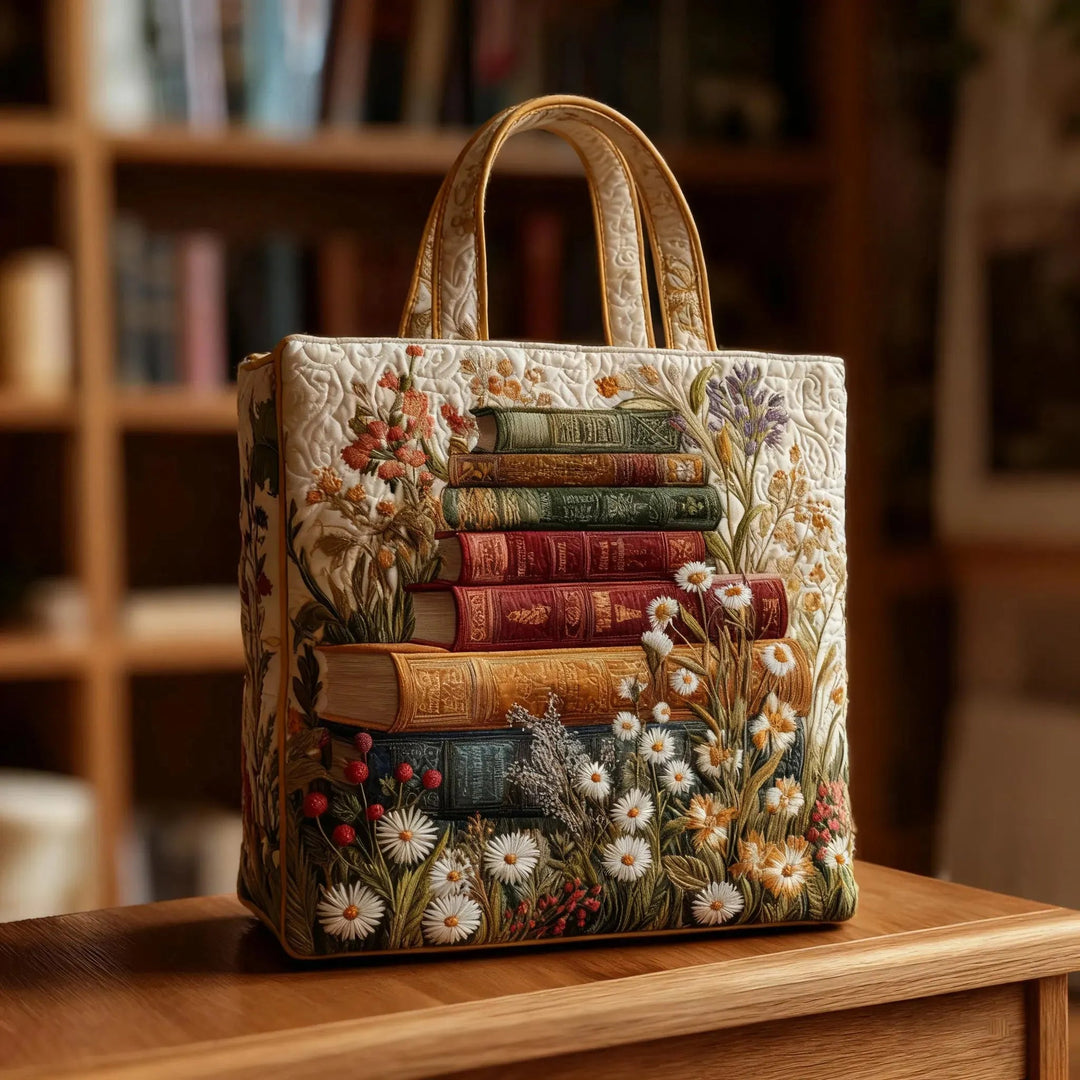 Handgefertigte gesteppt Tasche mit floralem Design – Bild 1
