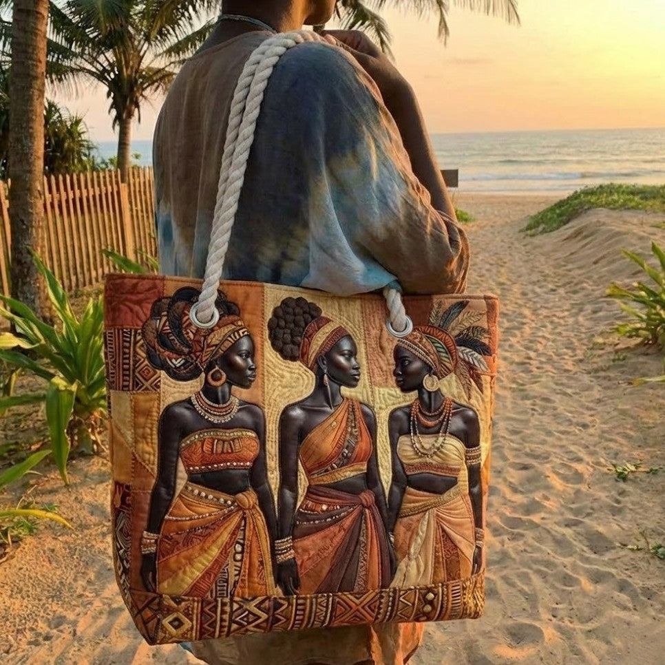 Handgefertigte Strandtasche | Melanin Queens Glow – Bild 1