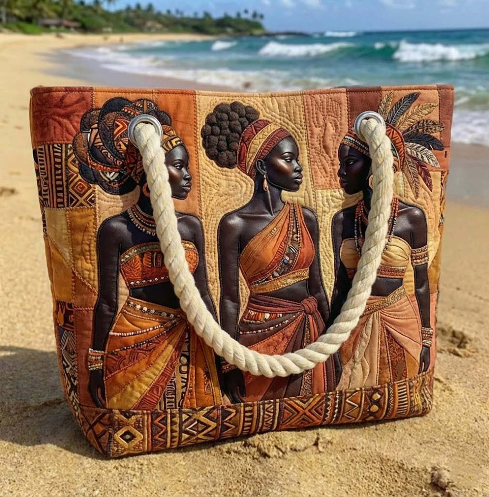 Handgefertigte Strandtasche | Melanin Queens Glow – Bild 2