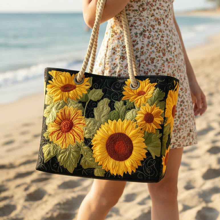 Handgefertigte Strandtasche | Sonnenblume – Bild 1