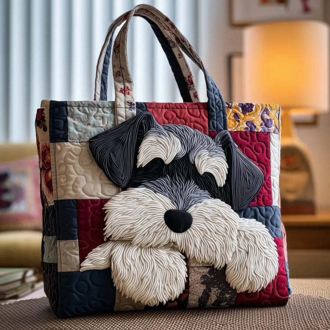 Handgemachte Einkaufstasche mit Schnauzer – Bild 1
