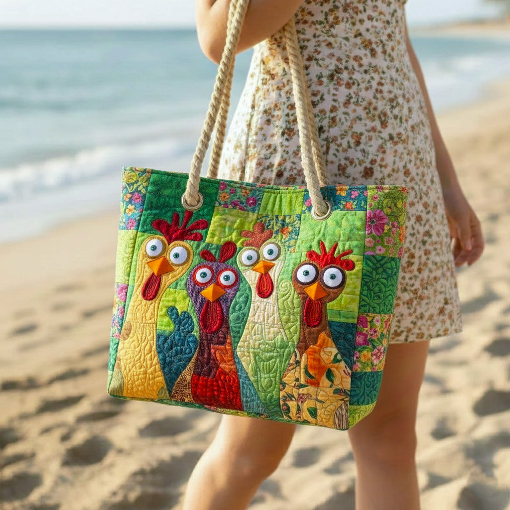 Handgemachte Strandtasche | Funky Chicken – Bild 1