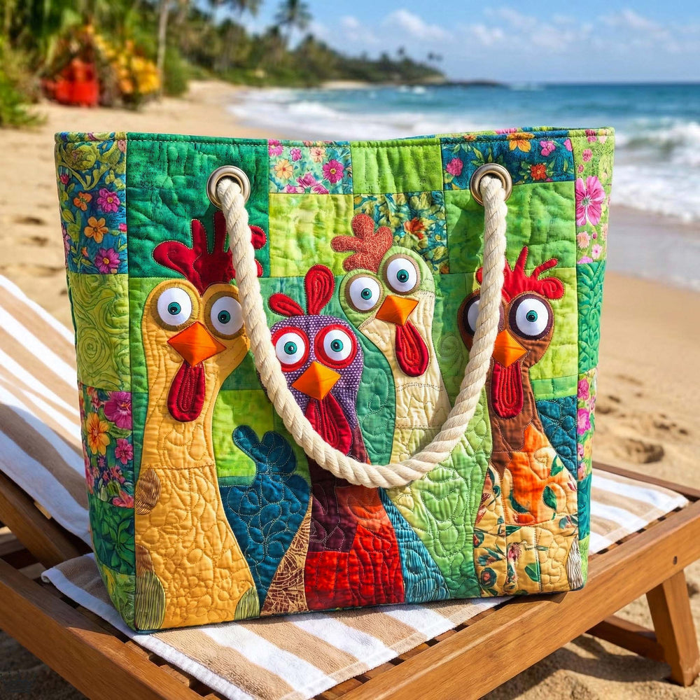 Handgemachte Strandtasche | Funky Chicken – Bild 2