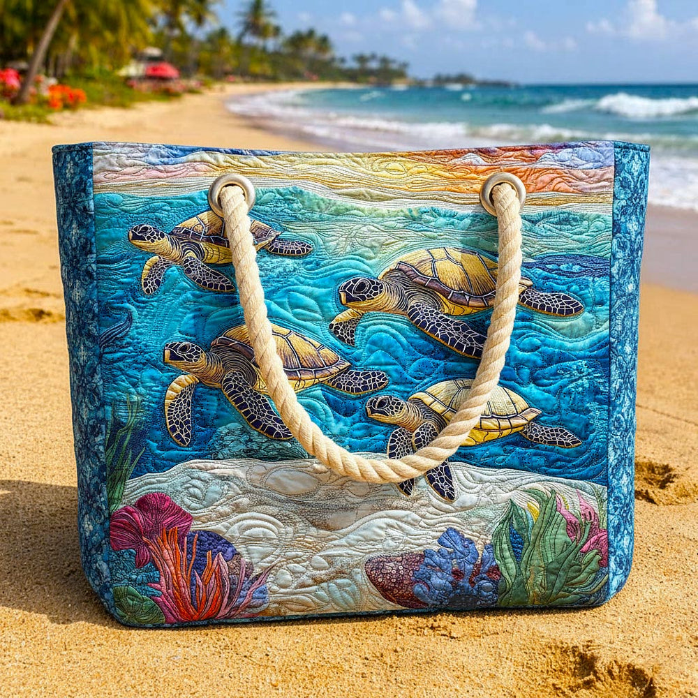Handgemachte Strandtasche | Marina Schildkröte – Bild 2