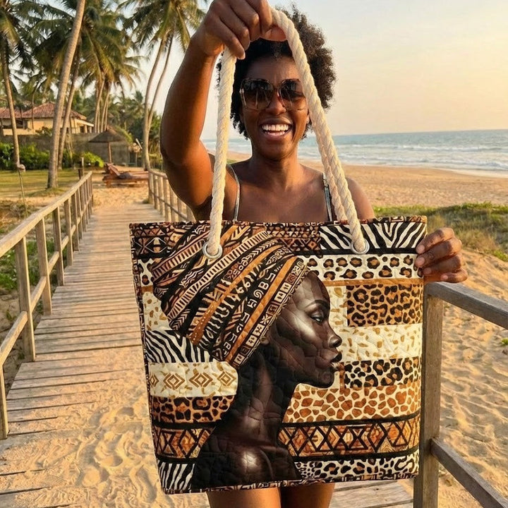 Handgemachte Strandtasche | Melanin Queen – Bild 1