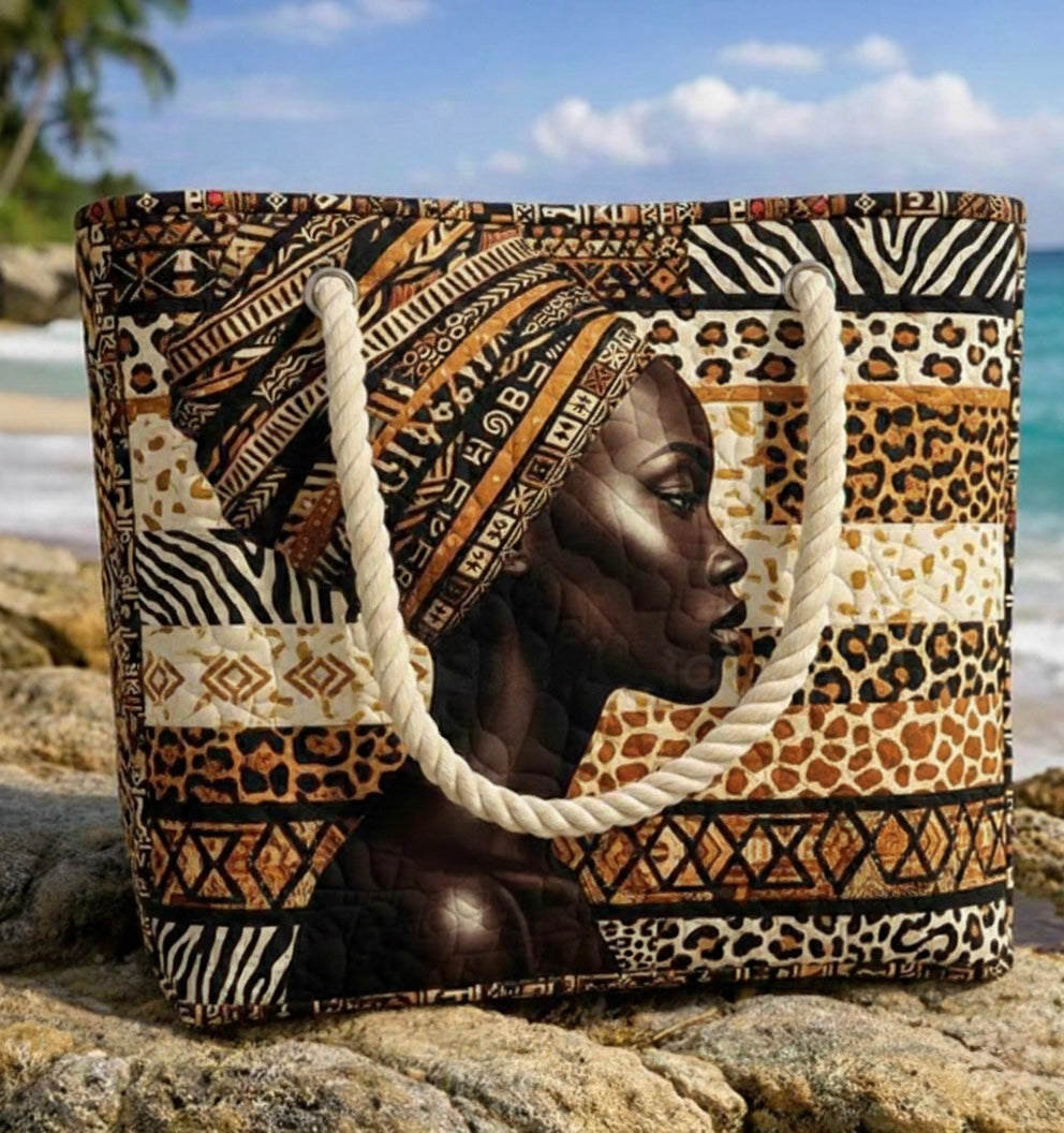 Handgemachte Strandtasche | Melanin Queen – Bild 2