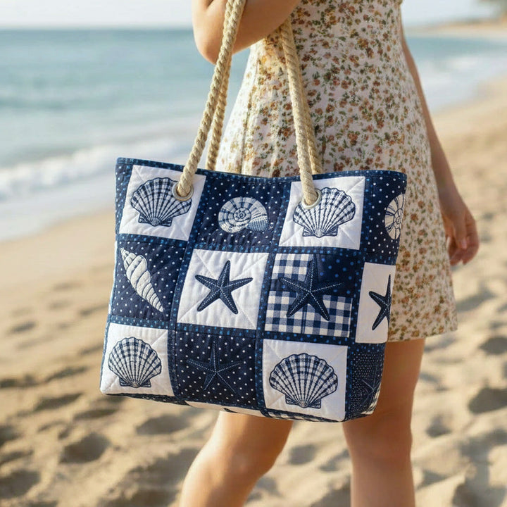 Handgemachte Strandtasche | Ruhe der Muscheln – Bild 1