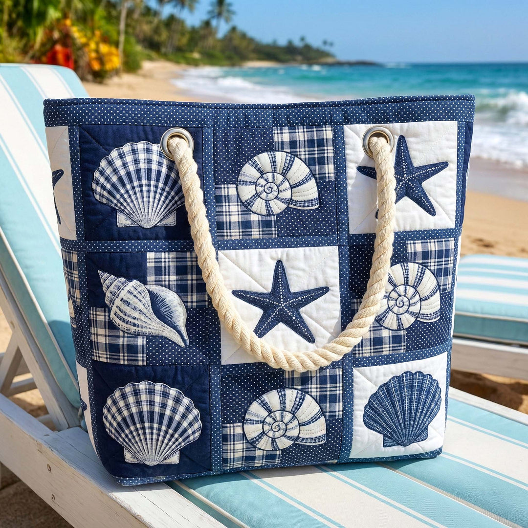 Handgemachte Strandtasche | Ruhe der Muscheln – Bild 2