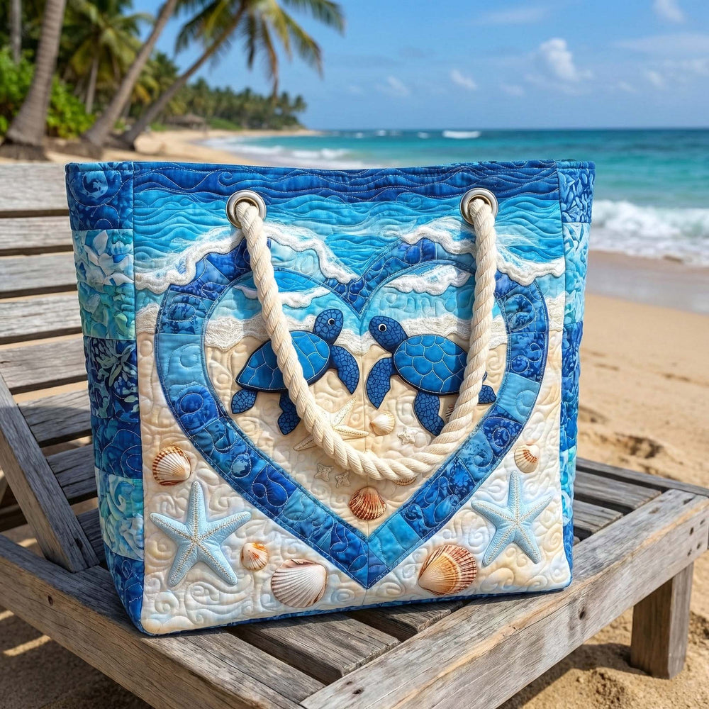 Handgemachte Strandtasche | Schildkrötenruhe – Bild 2