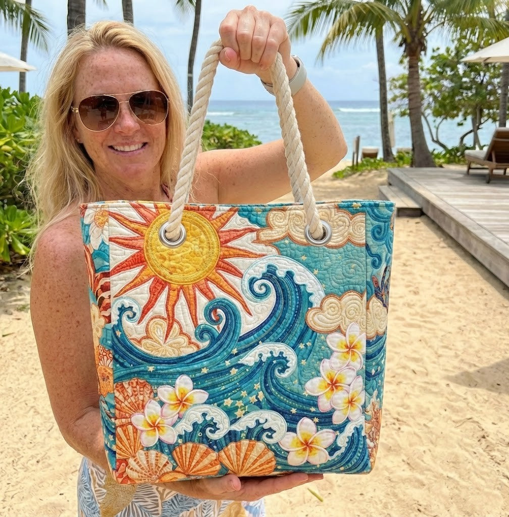 Handgemachte Strandtasche | Warm Halo – Bild 1