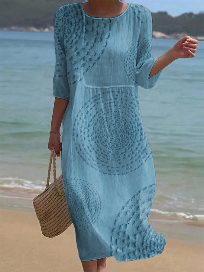 Isabell – Besticktes Sommerkleid in Blau – Bild 1