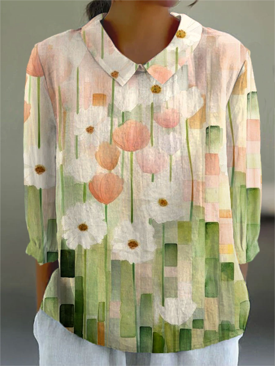 Birte – Kunstvolle Druckbluse – Bild 1