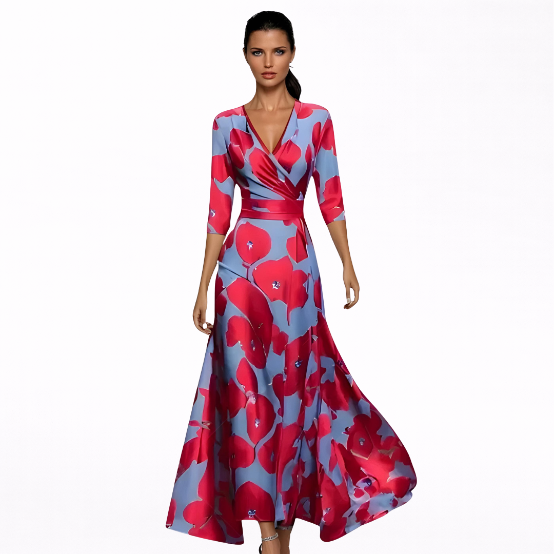 Hedwig – Klassisches Blumen-Maxikleid – Bild 1