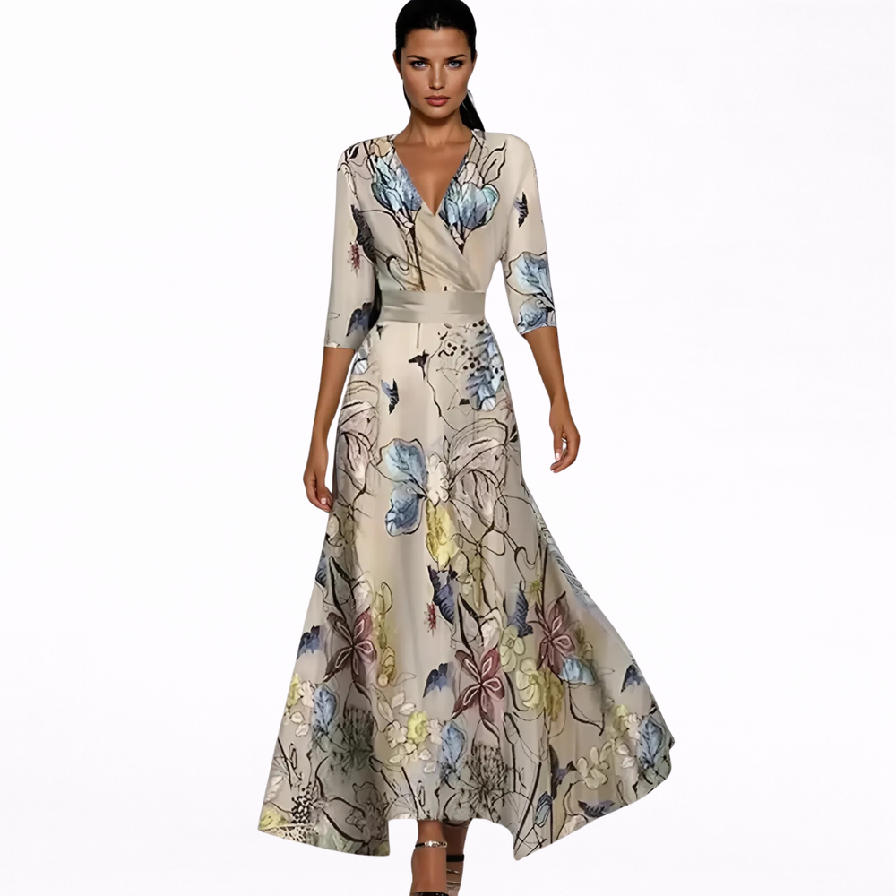 Hedwig – Klassisches Blumen-Maxikleid – Bild 2
