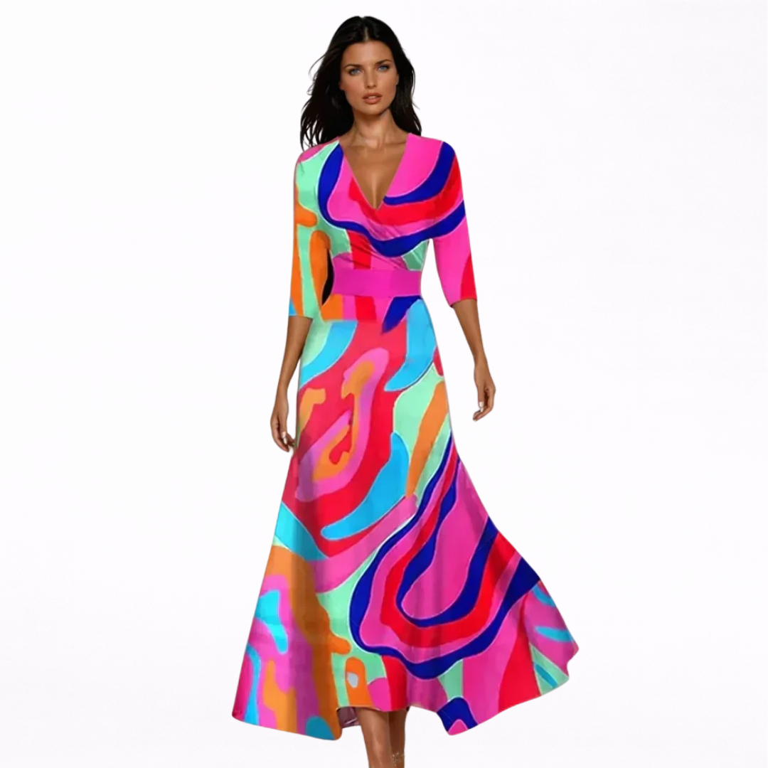 Hedwig – Klassisches Blumen-Maxikleid – Bild 4